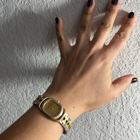 HERMÈS RALLYE 18K Yellow Gold-Plated ladies watch - Picture 6 of 17